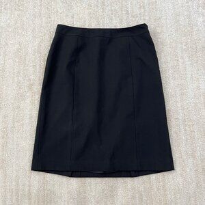 Lafayette 148 Wool Midi Suit Skirt 4 Petite Black